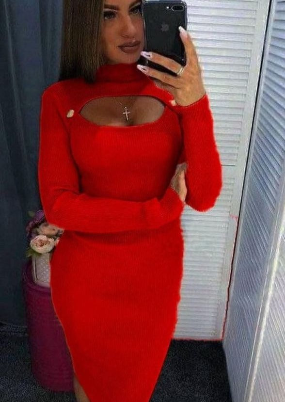 Дамска рокля VERITA  https://bvseductive.com/products/copy-of-дамска-рокля-verita  95% полиестер 5% еластан червена рипсена рокля&nbsp; със секси деколте,поло яка и копчета практично предложение за елегантна Ви визия